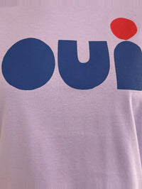 CLARE V. Classic Tee - Cut-Out Oui in Jacaranda in Jacaranda – Image 3