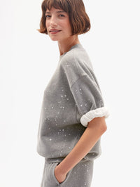 CLARE V. Oversized Sweatshirt Grey in GREY MELANGE – Image 5