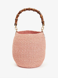 Pot de Miel with Bamboo Handle in Blush by CLARE V.-BLUSH-AMY Atelier