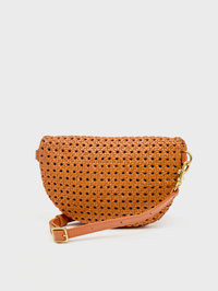 CLARE V. Tan Petite Fanny Rattan in TAN – Image 4