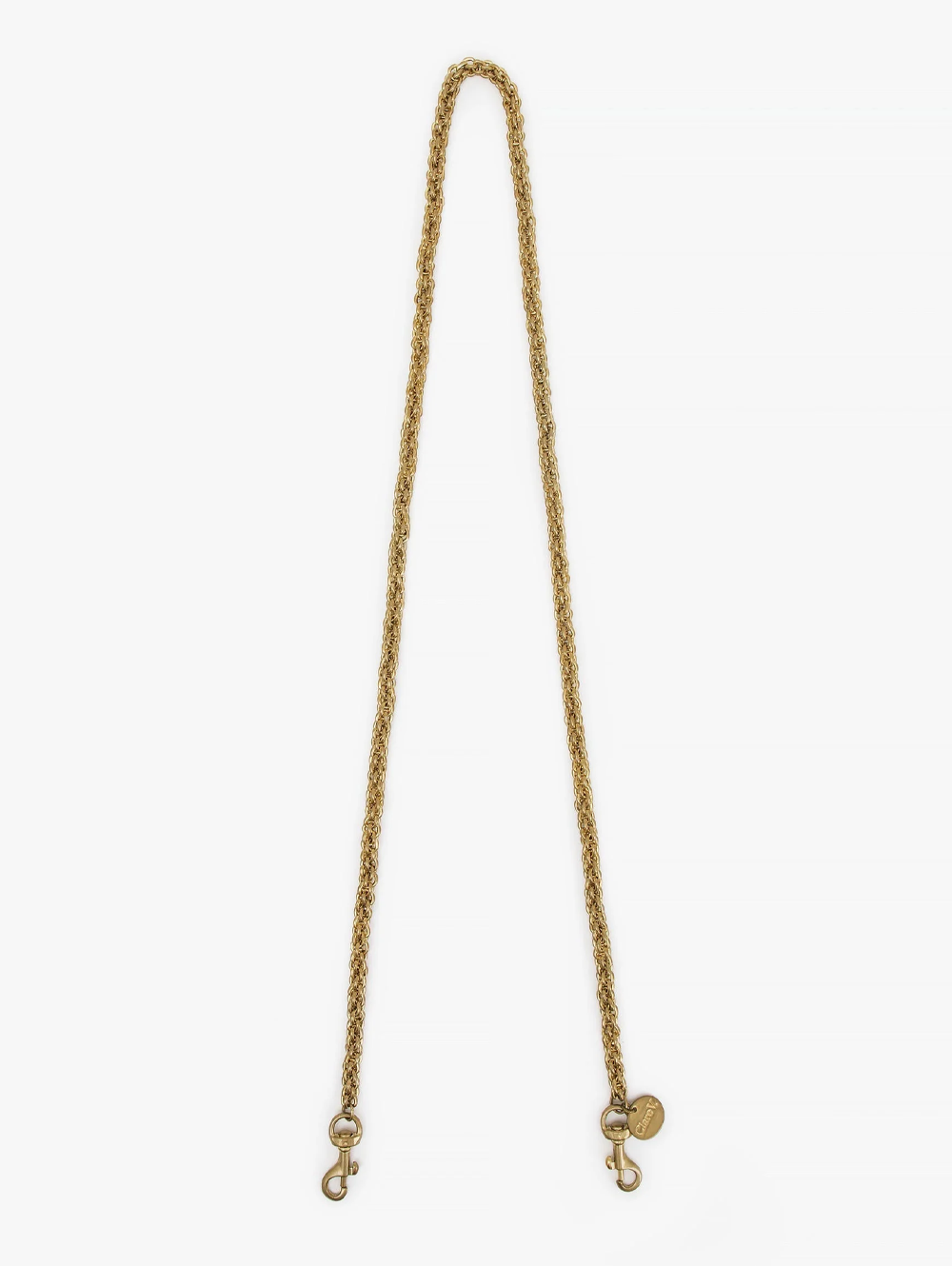 Thick Chain Crossbody Strap in Italian Brass