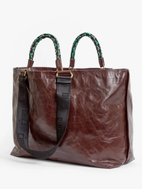 Grande Bateau Leather Tote in Mocha