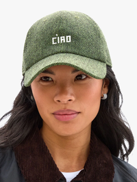 Wool Herringbone Ciao Baseball Hat