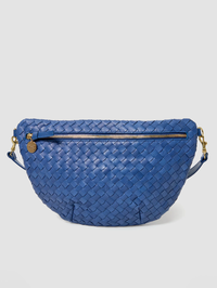 French Blue Diagonal Woven Medium Grande Fanny