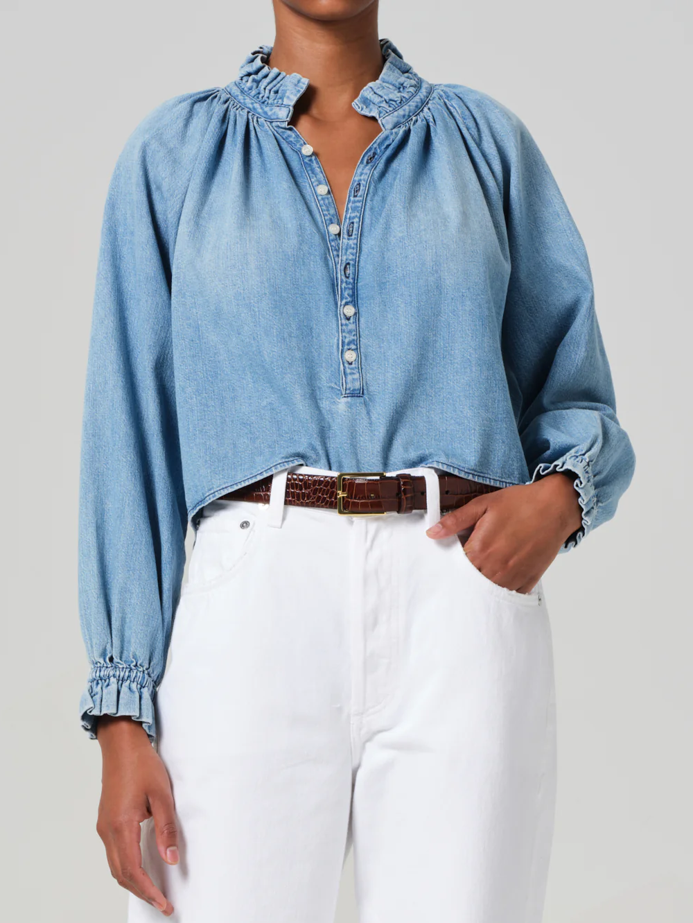 Iris Ruffled Top in Rowan