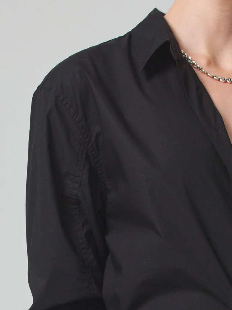 Kayla Shrunken Shirt In Black