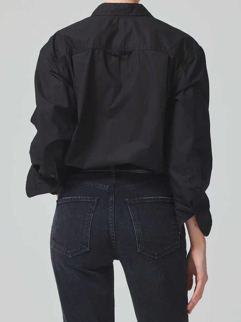 Kayla Shrunken Shirt In Black
