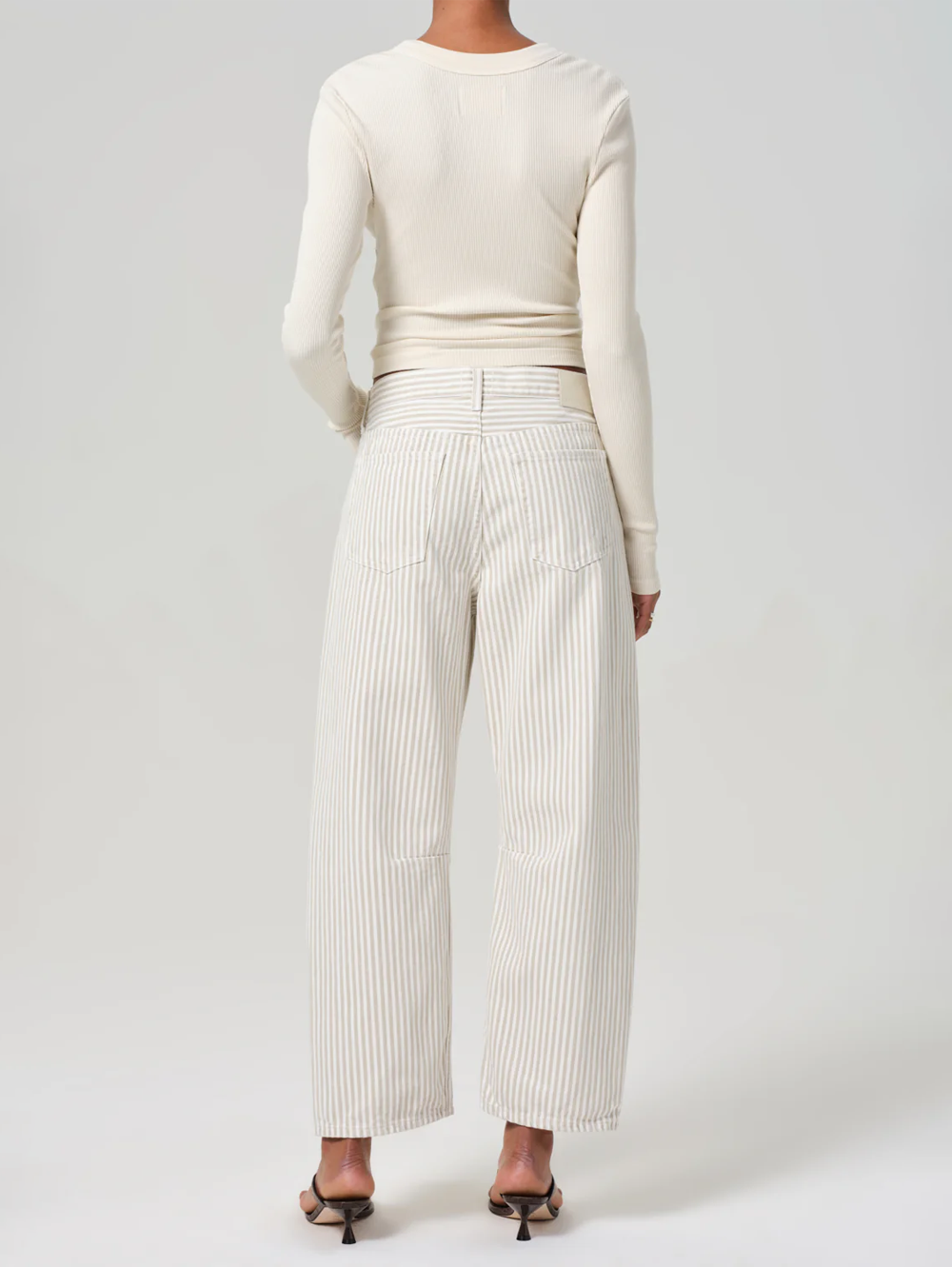 Miro Rework Relaxed Jean in Khaki Stripe