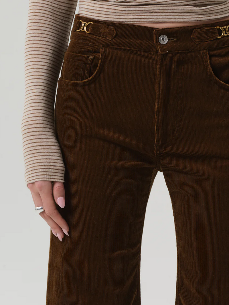 Kimberly Horsebit Corduroy Flare