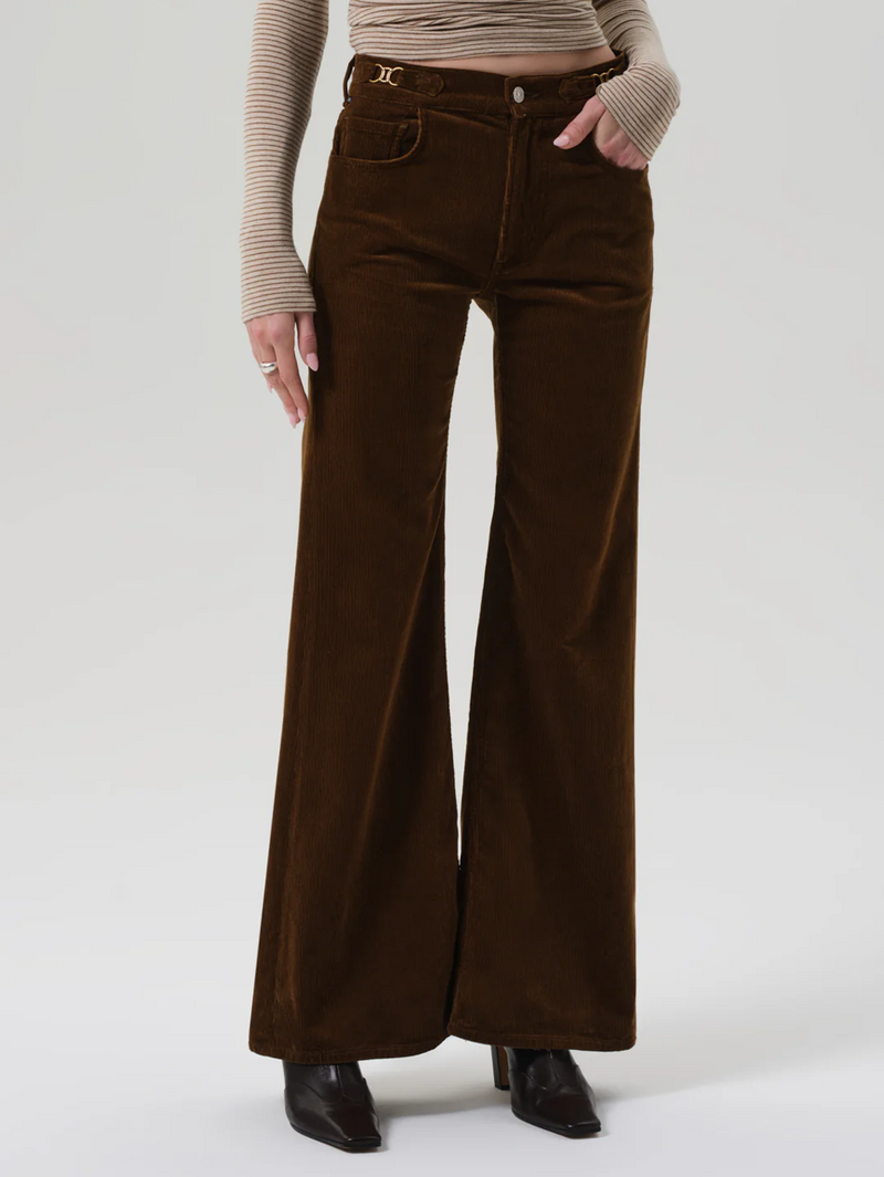 Kimberly Horsebit Corduroy Flare