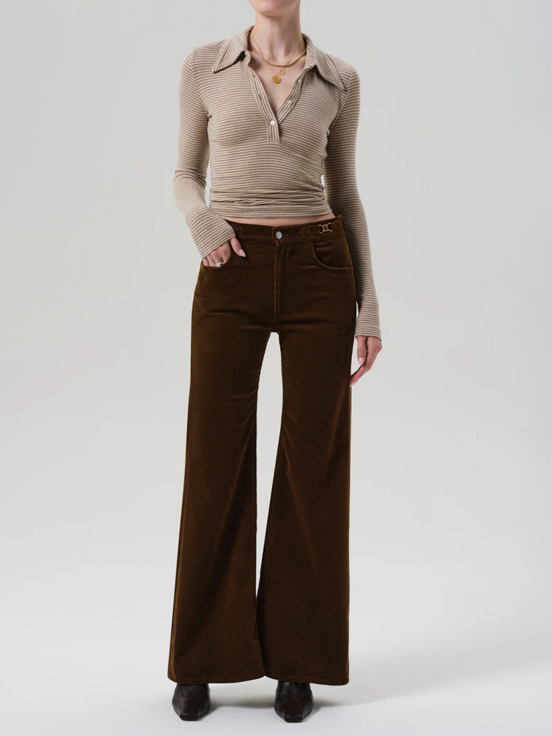 Kimberly Horsebit Corduroy Flare