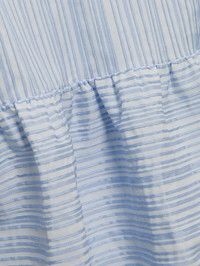 Criss Short Sleeve Shirt Dress in Blue Stripe