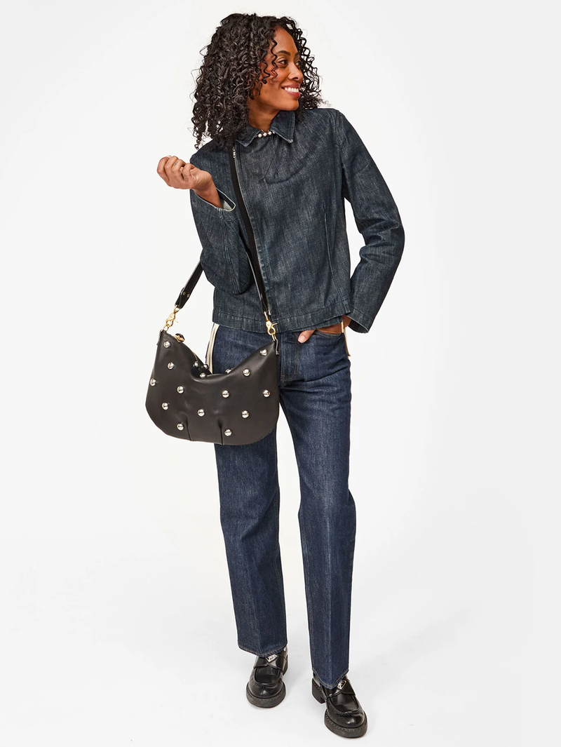 Moyen Messenger Black with Studs