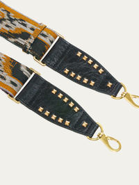 Printed Strap with Hooks in Endek Black