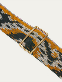 Printed Strap with Hooks in Endek Black