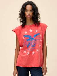 Johnny Cash Muscle Tank by DAYDREAMER-RED ACID WASH-AMY Atelier