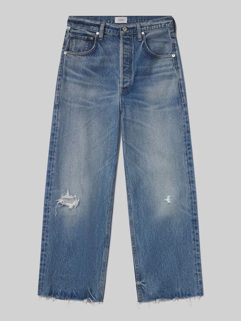 Ayla Raw Hem Crop in Solano