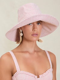 DEVON WINDSOR Tweed Sun Hat in ROSE CREAM – Image 2