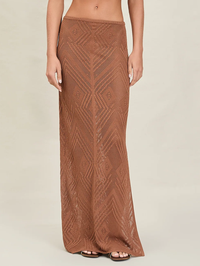 Vie Knit Maxi Skirt by DEVON WINDSOR-ALMOND-AMY Atelier