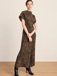 Redgrave Dress in Ochre/Black