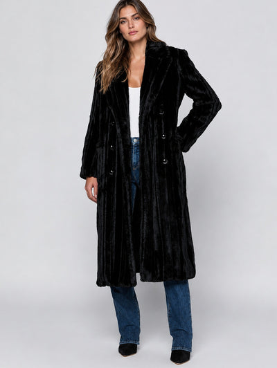 Icelyn Long Coat in Black