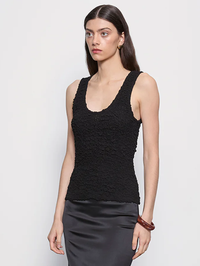 Dimension Tank in Black by ENZA COSTA - View 4