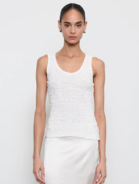 Dimension Tank in Off White by ENZA COSTA-OFF WHITE-AMY Atelier