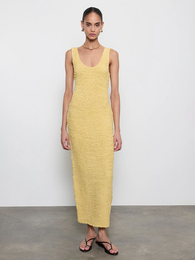 Dimension Tank Maxi Dress in Raffia