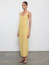 Dimension Tank Maxi Dress in Raffia by ENZA COSTA - View 5