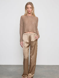 ENZA COSTA Linen Open Bateau Top in Flax - 2