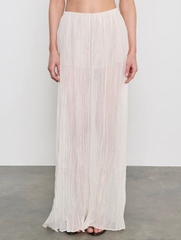 ENZA COSTA Plisse Palazzo Pant in Champagne in Champagne – Image 1