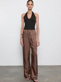 ENZA COSTA Silk Rib U Halter in Black in Black – Image 2