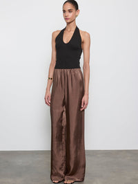 ENZA COSTA Silk Rib U Halter in Black in Black – Image 3