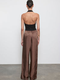 ENZA COSTA Silk Rib U Halter in Black in Black – Image 4