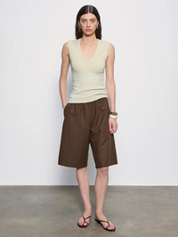 ENZA COSTA Textured Knit Sleeveless U Top in Beach Glass in BEACH GLASS – Image 2