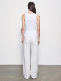ENZA COSTA Textured Knit Sleeveless U Top in White in WHITE – Image 2