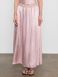 ENZA COSTA Textured Satin Celeste Skirt in Rose Blush in Rose Blush – Image 1