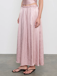 ENZA COSTA Textured Satin Celeste Skirt in Rose Blush in Rose Blush – Image 5
