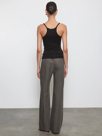 Twill Everywhere Pant in Black Olive by ENZA COSTA - View 2