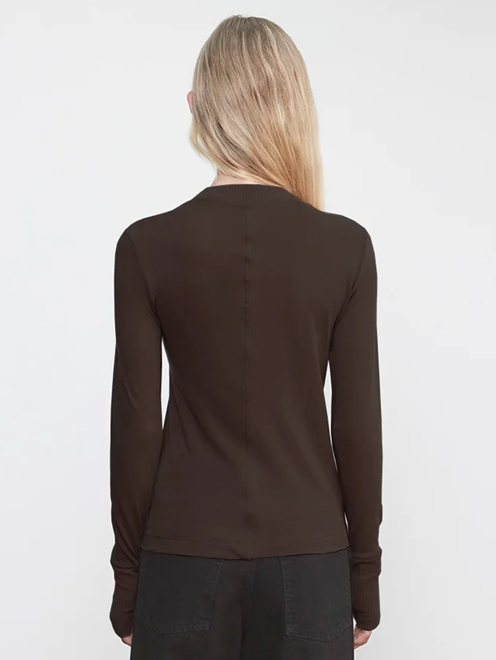 Cashmere Easy Cuffed U in Dark Brown