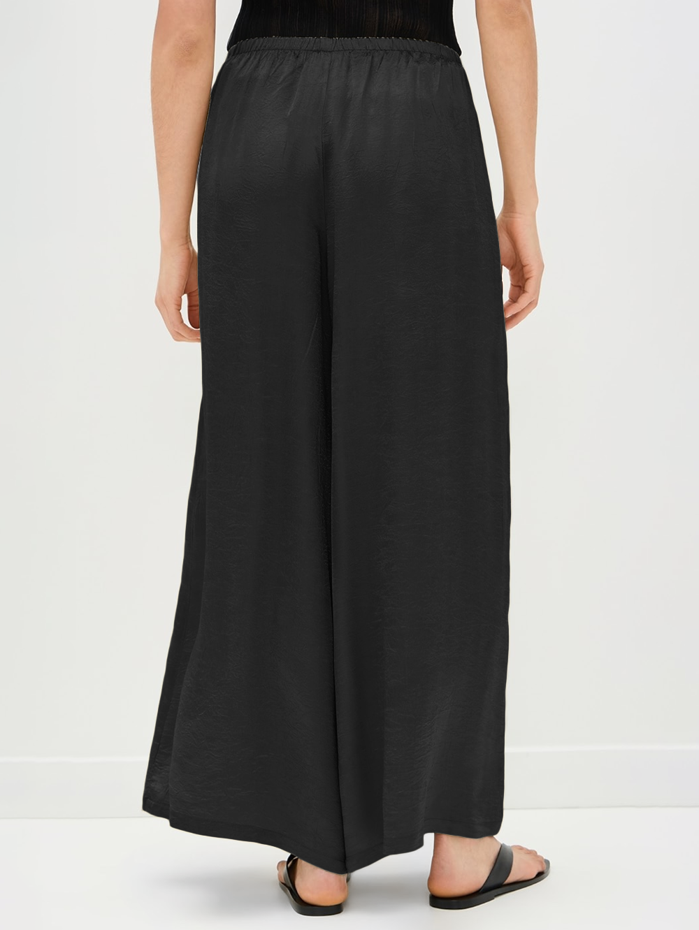 Textured Satin Palazzo Pant