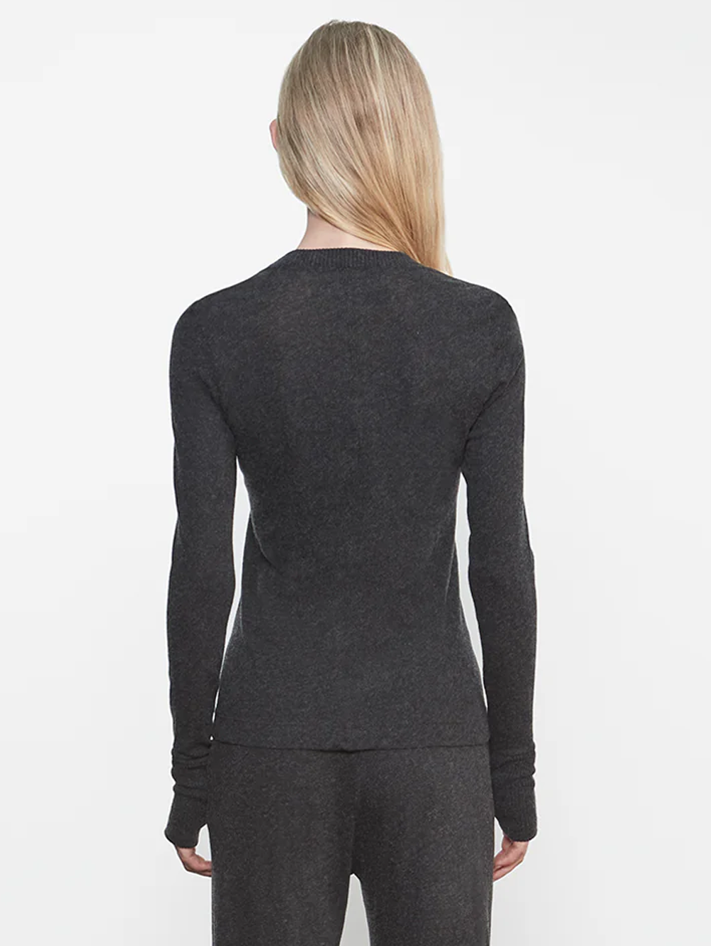 Cashmere Easy Cuffed U in Charcoal