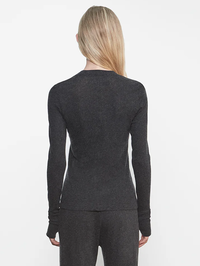 Cashmere Easy Cuffed U in Charcoal