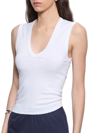 Supima Cotton New Classic Sleeveless V in White
