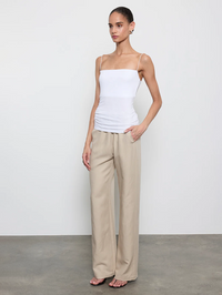 Supima Cotton Essential Strappy Tank in White