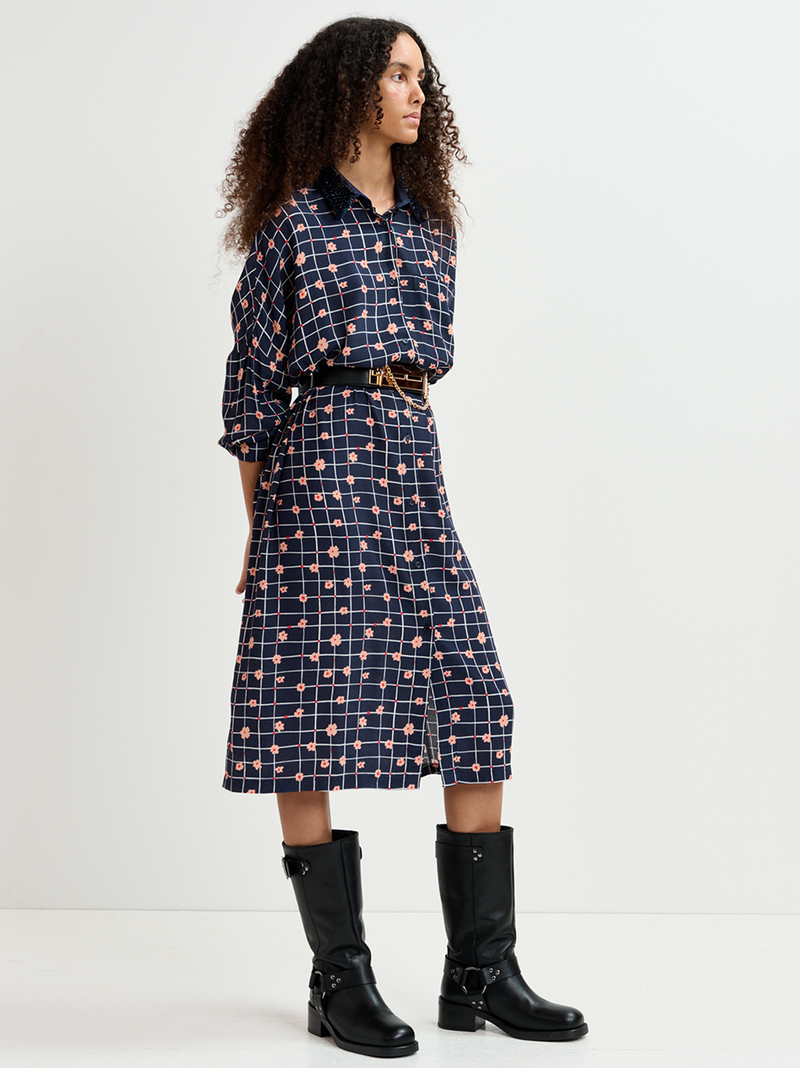 Geptember Sequin Collar Dress