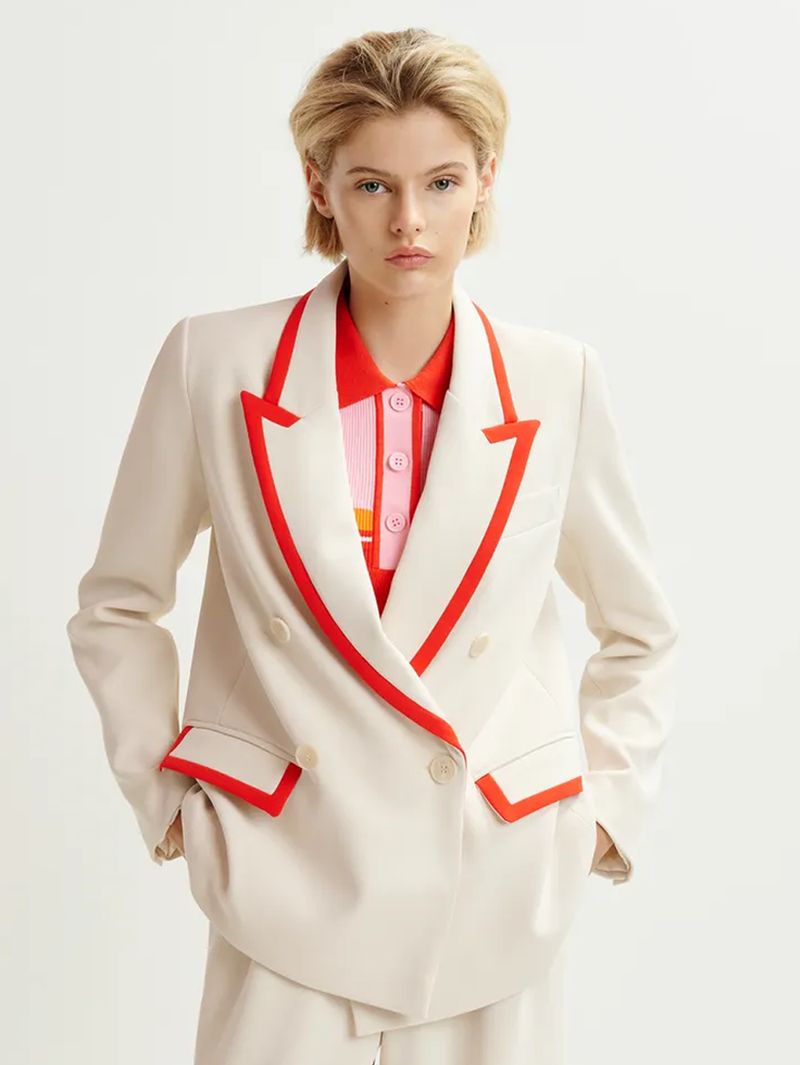 Hair Double Breasted Blazer