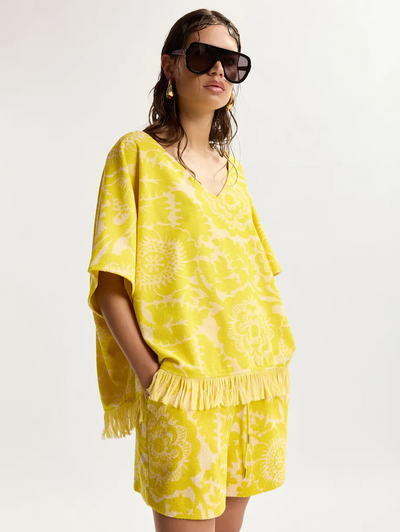 Jorlando Towel Jersey Top in Amalfi Lemon