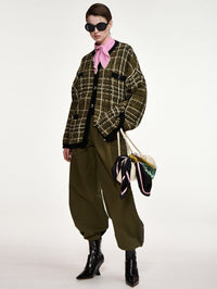 ESSENTIEL ANTWERP Korrupt Studded Pants in Dusty Green in Dusty Green – Image 1