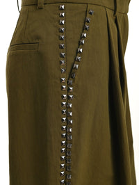 ESSENTIEL ANTWERP Korrupt Studded Pants in Dusty Green in Dusty Green – Image 4